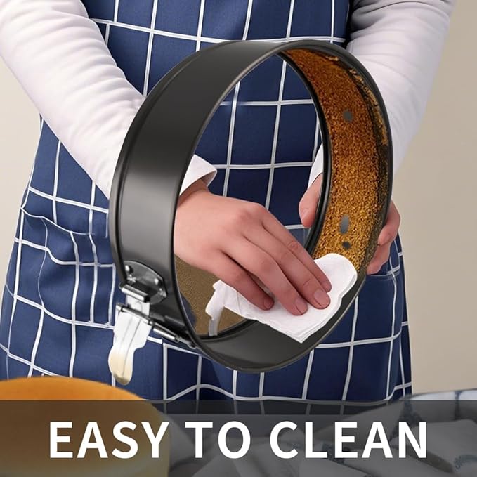 122PCs Cake Pan Sets for Baking, 7/8/9 Inch Round Cake Pans, Nonstick Springform Cake Pans, Cheesecake Baking Pans with 100 Pcs Piping Bags, 16 Pcs Nozzles, 3 Pcs Scrappers