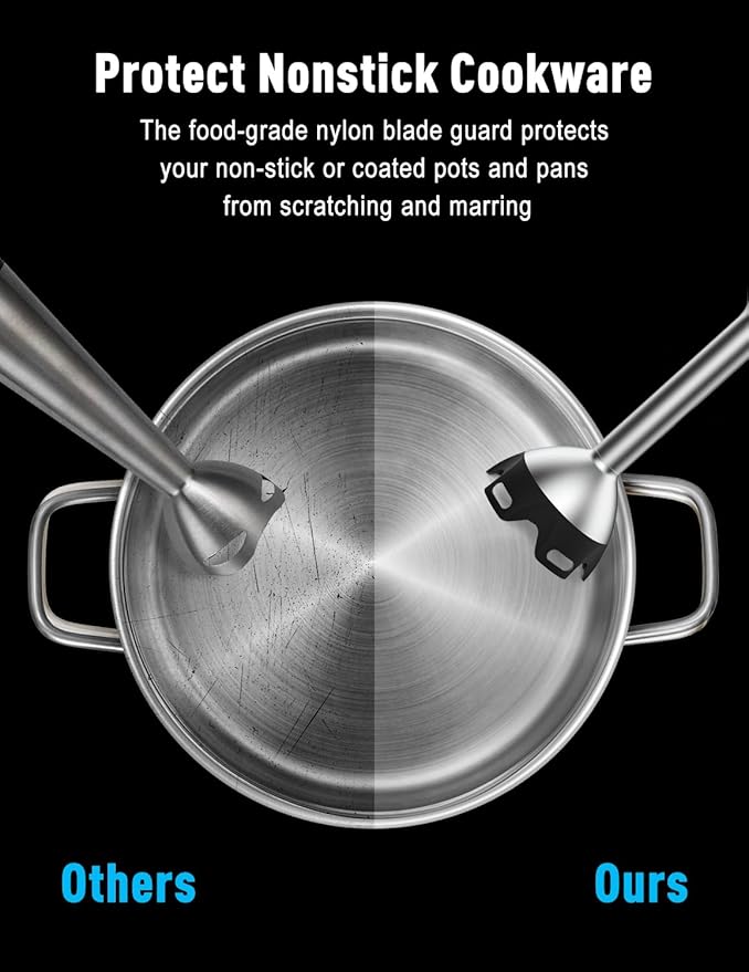 1000W Powerful , 2025 New Update Hand Blender with 25-Speed, Scratch-Resistant Corded Hand Mixer with Heavy-Duty Copper Brushless Motor and Gift Box