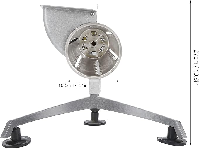 Vegetable Cutter Grater, Roller Type Cheese Chopper, Hand Crank Kitchen Grater, Multi Functional Kitchen Mandoline for Potato, Onion, Cucumber