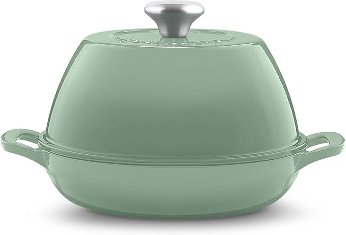 Signature Enameled Cast Iron Sourdough Bread Oven | Non-Stick with Tight Fitting Lid for Perfect Baking and Bread Making | 6QT Round Oven With Lid [Sage Green]