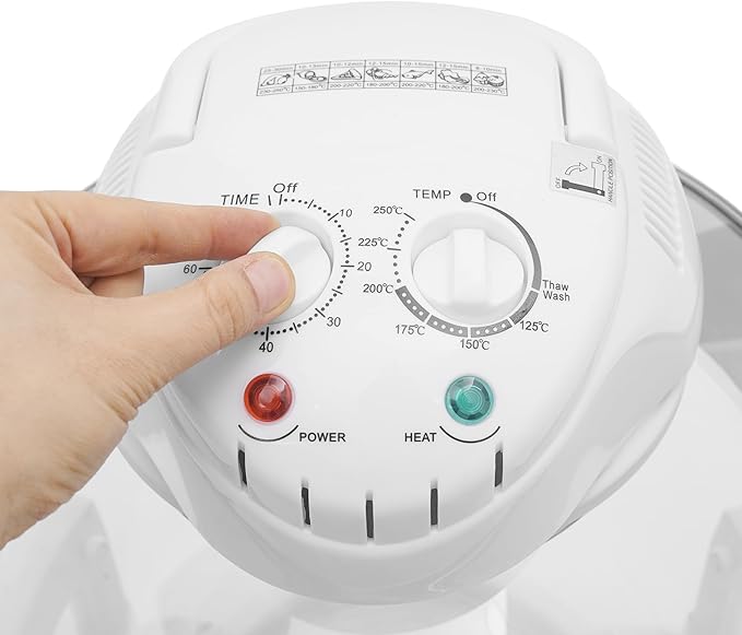 18QT Turbo Air Fryer Oven, Electric Convection Oven Roaster Steamer, Large Countertop Air Fryer Toaster Oven with Glass, 360° Viewable for Family & Party, Steam, Bake and Gril,1200W