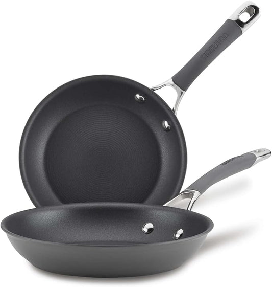 Circulon 83905 Radiance [hard anodized] Nonstick Frying pan set / Skillet Set - 8.5 Inch and 10 Inch, Gray