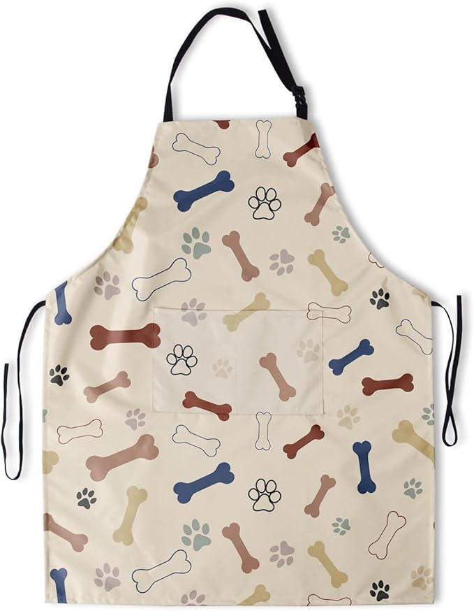 Funny Animal Apron with 2 Pockets Waterproof for Men Women Kitchen Garden Decor