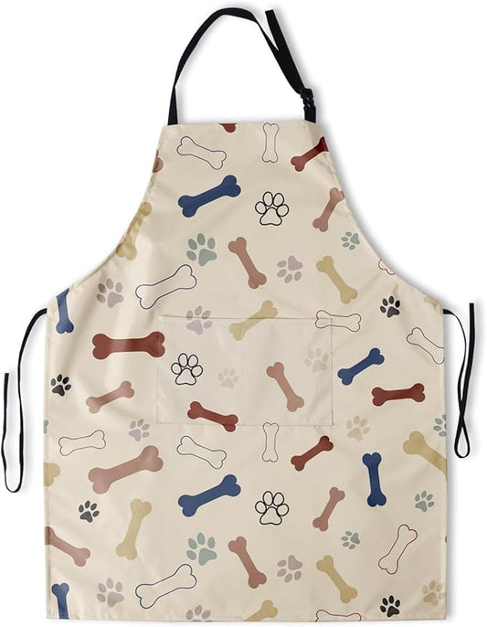 Funny Animal Apron with 2 Pockets Waterproof for Men Women Kitchen Garden Decor