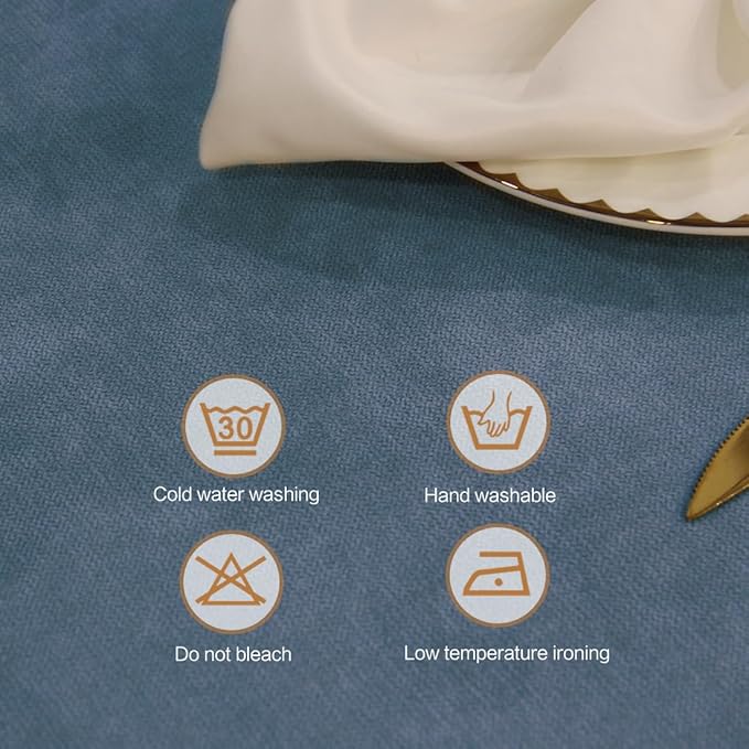 Table Cloth Rectangle Table Cover 55x71 Inches Soft-Brushed Finish Wrinkle Free and Waterproof Sargasso Sea Blue Rectangle Tablecloth for Kitchen Party Buffet Wedding