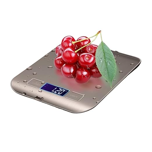 Digital Kitchen Scale, Multifunction Food Scale with Tare Function, Precise Weight Measurement in Grams or Ounces, 4 Unit Conversions, Compact Design for Cooking and Baking