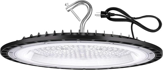 300W UFO Led High Bay Light,120VAC,5000K Daylight Commercial Shop Bay Lighting Fixture,45000LM,[1300W MH/HPS Equiv.] US Plug Area Lighting for Warehouse/Barn/Gym/Factory/Workshop