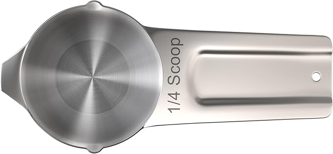 Color Up ¼ Cup Pet Food Scoop – Stainless Steel Dog Food Scoop Cup (4 Tbsp) – Durable, Rust-Resistant Measuring Scoop for Dogs, Cats, Birds & Rabbits – Ideal for Dry Food & Treats