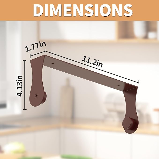 Oil Rubbed Bronze Paper Towel Holder Under Cabinet, Oil Rubbed Bronze Kitchen Accessories Decor, Wall Mount Paper Towel Holder for Bathroom, Stainless Steel, Adhesive or Screws