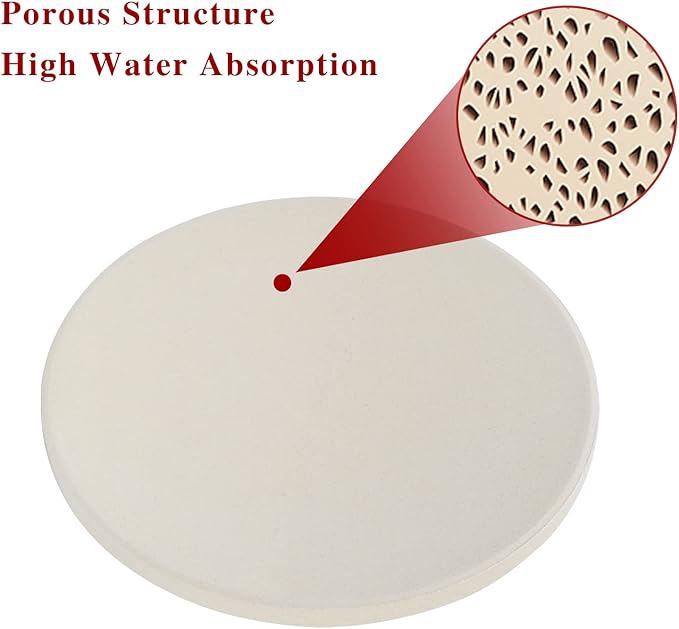 GasSaf 10" Round Pizza Stone for Oven and Grill, Small Baking Stone Safe and Duraable Cordierite, Cooking Stones for Baking Crisp Crust Pizza, Bread