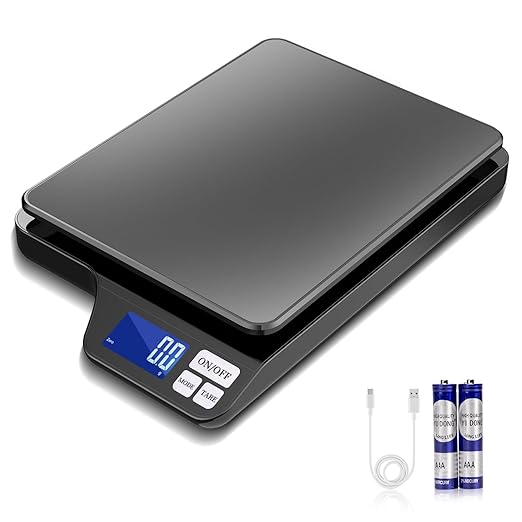 Large 5kg/11lb Kitchen Scale with 0.1g/0.01oz High Precision, USB Rechargeable Food Scale, Stainless Steel Pan, with Tare Function,for Baking Cooking Coffee Package Postage