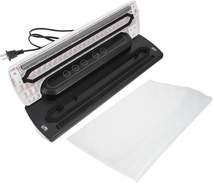 Automatic Vacuum Sealer Machine with Strong Pumping Energy-saving Compact Food Sealer for Kitchen Use Low Noise Operation Suitable for Snack Seafood and Tea Bag Packaging US Plug