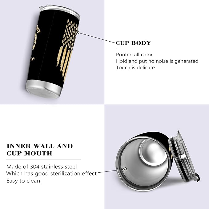 JUDIAN 20oz Fisherman Tumblers - Coffee Travel Mug Gifts for Husband, Dad, Grandpa, Boyfriend - Fishing Accessory