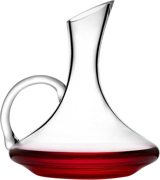 Wine Decanter 1500ml/52oz Elegant Red Wine Carafe Decanter, Hand Blown Lead-Free Crystal Glass Wine Carafe for White and red Wine, Bottle Gift and Wine Accessories（with Battle）