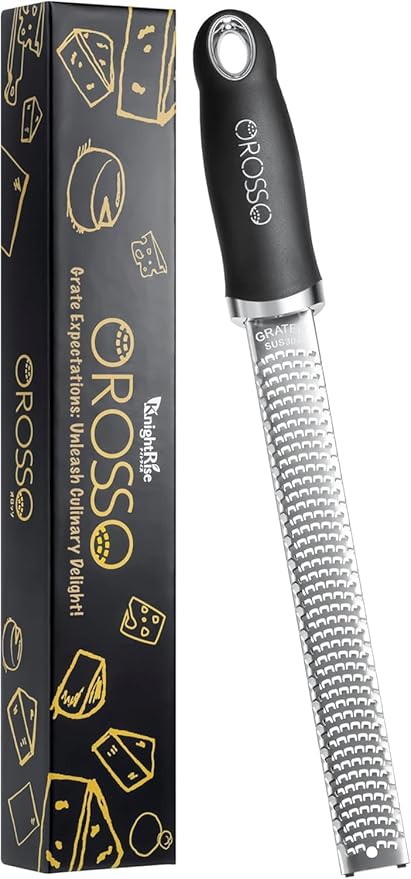 Grater, Lemon Zester Cheese Grater, Cheese Shavings, Parme Cheese, Ginger, Garlic, Zester Grater (black)