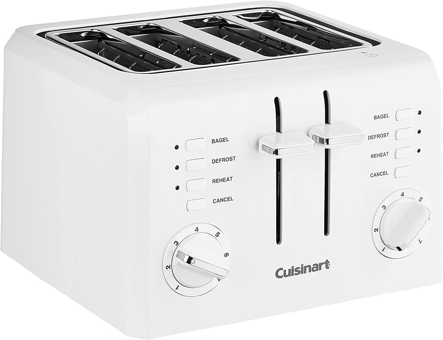 Cuisinart CPT-142P1 4-Slice Compact Plastic Toaster, White & HM-50 Power Advantage 5-Speed Hand Mixer, White