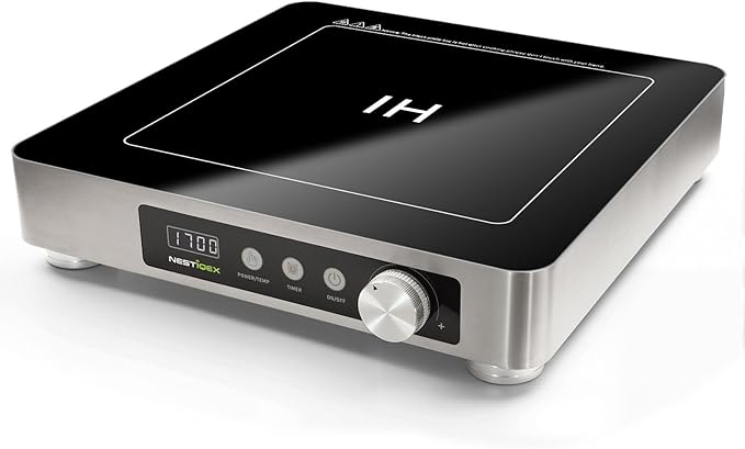 Induction Cooktop, Commercial Portable Electric Stove, 11.8-inch Heating Coil, Stainless Steel Countertop Burner With 24 Hours Timer, Powerful 1700W Professional Hot Plate For Cooking