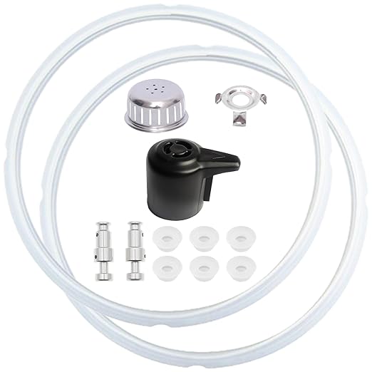 13 PCS Instant Pot Accessories for Duo 5, 6 Qt and Duo Plus 6 Quart, Instant Pot Replacement Parts Include 2 Sealing Rings 1 Steam Release Valve 1 Anti-Block Shield 2 Float Valves and 6 Gaskets