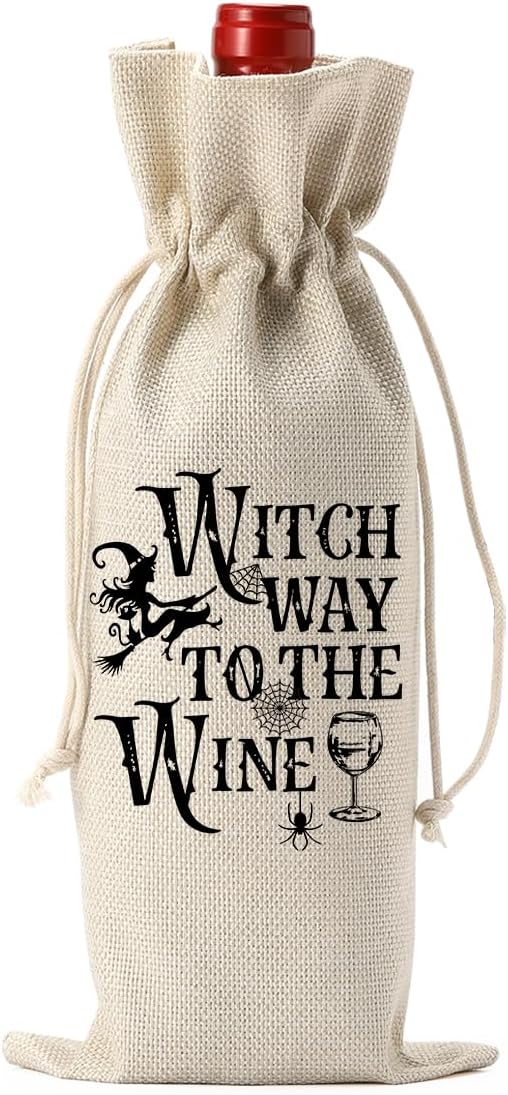Halloween Wine Bag Halloween Birthday Gifts for Women Men Halloween Decor Halloween Party Decorations Halloween Birthday Party Decorations for Wine Tasting Party Reunion