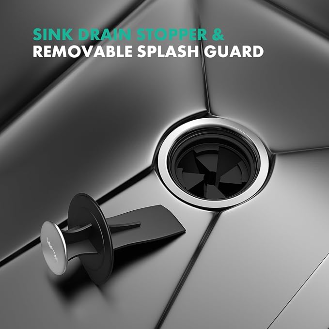 Lefton Garbage Disposal with Power Cord, 3/4 HP Continuous Feed Food Waste Disposer, LGD-714