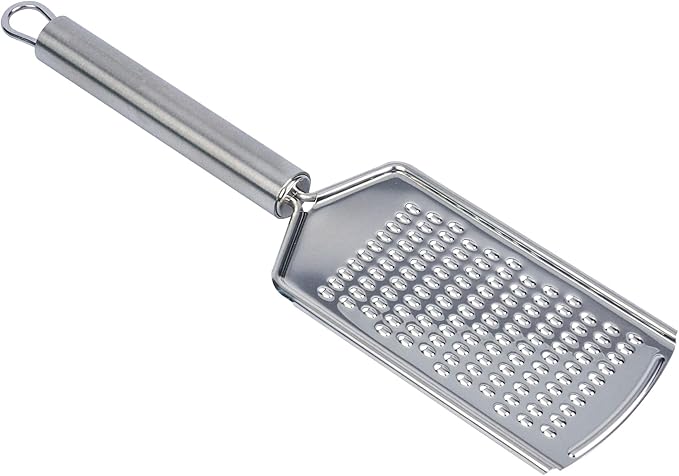Restaurantware-German Standard Fine Handheld Graters, 6 Flat Cheese Graters - Dishwashable, Durable, Stainless Steel Food Grater With Handle, Suitable For Chocolate, Nutmeg, Garlic, Lemon, And, More