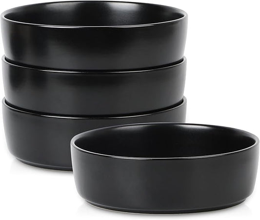 Stone Lain Eden 4-Piece Pasta Bowl Set Stoneware, Black