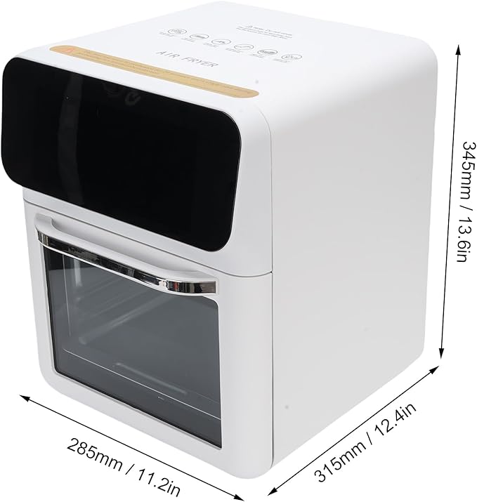 TOPINCN Air Fryer Toaster Oven Stainless Steel Non Stick Digital Fryer Large Capacity Multifunctional Kitchen Appliance with View Window for Baking Toasting Frying