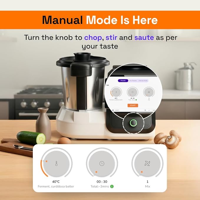 upliance Smart Cooking Companion | Cooks 750+ Recipes: Pav Bhaji, Pasta, Soup, Kadhai Paneer & More | 10 Preparation Modes | AI-Powered | Built-In Weighing Scale | Phone App | WiFi