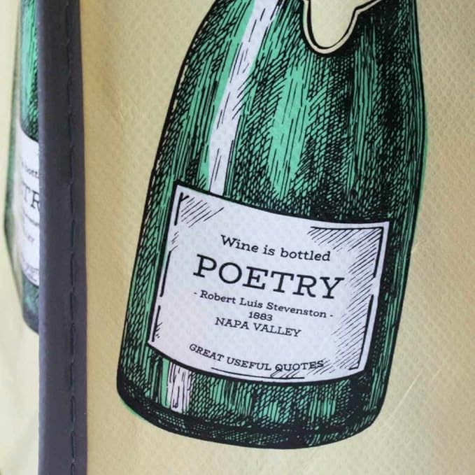 G.U.S GREAT USEFUL STUFF Set of 8: G.U.S. Eco-Friendly Wine Bags - Water Resistant, Reusable Wine Bags with Wide Sturdy Handles. Durable, Affordable. Uniquely Printed Designs