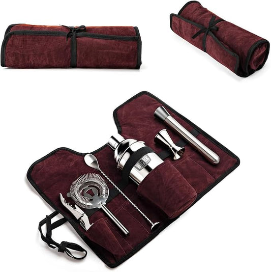 Stainless Steel Cocktail Shaker Set, 24oz/750ml Bartender Kit Includes Strainer and Stir Stick for Home, Bar, Party, Bar Accessories for The Home Bar Set (Silver)