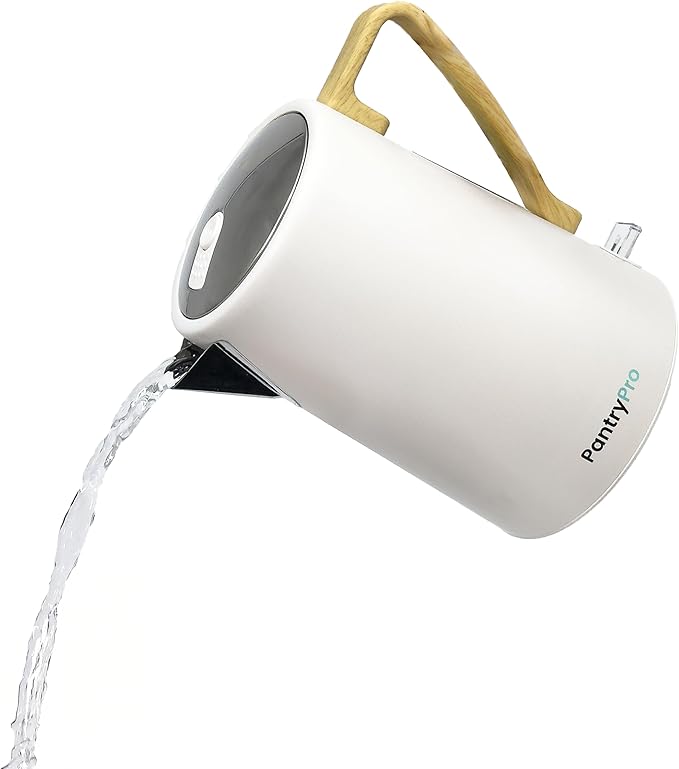 1.7L 1500W Wide Mouth Electric Kettle - Stainless Steel Interior - Rapid-Boil - Auto Shut-Off, Boil-Dry Protection, Cool-Touch, LED Indicator - White by The Display Guys