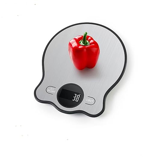 Food Scale,22lbs Digital Kitchen Multifunction Scale, Weight Grams and oz for Cooking Baking,10 Units with Tare Function 1g/0.03oz Precise Graduation, 304 Stainless Steel Unique Cute Shape