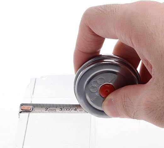 2m Mini Stainless Steel Retractable Tape Measure - Retractable Measuring Tape for Office & Woodworking, Heavy Duty 25ft Metric Tape, Compact Steel Measuring Tool