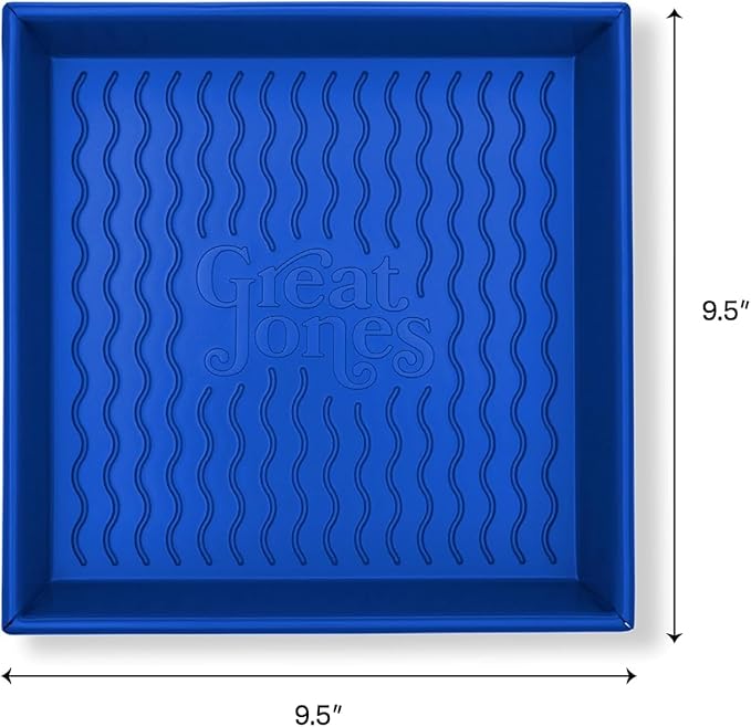 Great Jones Square One (Blueberry) | Nonstick 9.5x9.5-Inch Square Baking Pan | Signature Corrugated Bottom | Chemical-Free Nonstick Coating | Oven-Safe & Dishwasher-Friendly