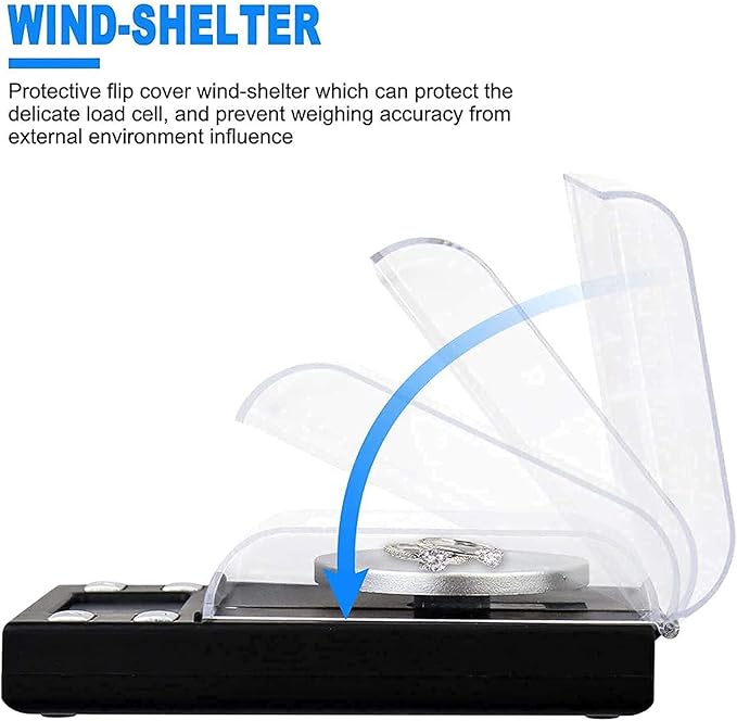 Milligram Scale 50g/0.001g,Precision Mini Carat Gram Scale for Powder Medicine,Jewelry,Gem,Reloading,Lab,Pocket Scale with Cal Weight,Professional Mg Scale with Tare,LCD Display,Powder Scoop