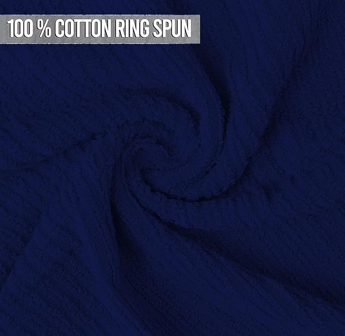 Softolle Bar Mop Towels, Pack of 12-16x19 Inches - 100% Cotton Super Absorbent Towels, Multi-Purpose for Home and Bar Cleaning (Navy Blue)