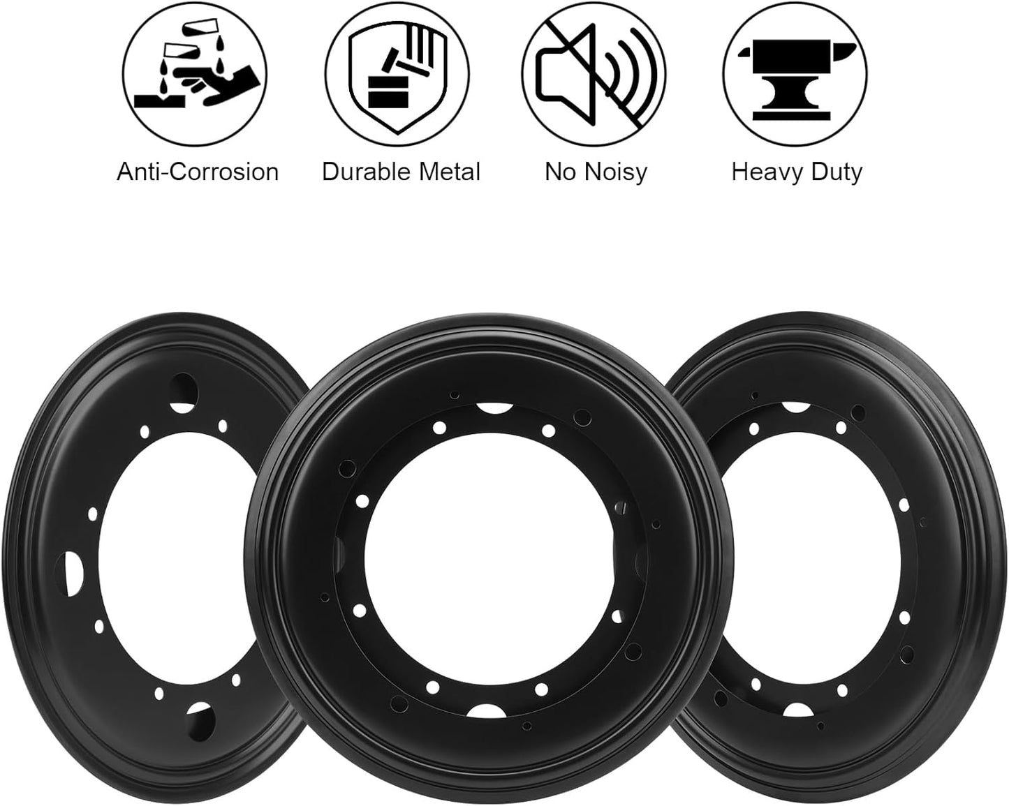 3Pack 9" Round Lazy Susan Turntable Bearing Plate 5/16”Thick Lazy Susan Hardware, Rotating Swivel Plate with 750 lb Load Capacity, Lazy Susan Turntable Base for Table, Serving Tray, Kitchen