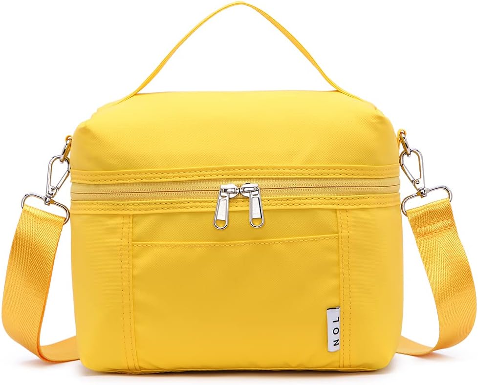 NOL Natural Organic Lifestyle Insulated Lunch Bags for Women Cooler Bag Lightweight Nylon Waterproof Lunch Box For Work