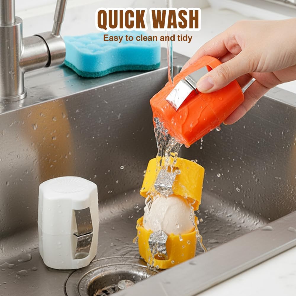 2026 New Egg opener, Egg Shell Separator for Raw Eggs Gadgets Cracker Tool, Upgrade Stainless Steel Egg Cutter Egg Cracker Tool Multifunctional Egg Cutter Multipack (4, Orange)