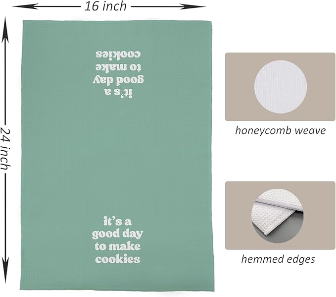 Baking Towels, Tea Towels for Baking, Gifts for Bakers, Cookie Lovers, Cooks, 16x24 (09)