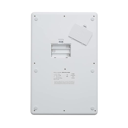 KitchenAid KQ909 Dual Platform Digital Kitchen and Food Scale, 11 Pound Capacity and Precision 16oz Capacity, White with Stainless Steel