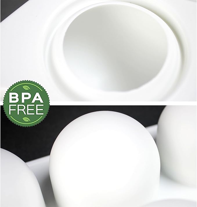 OCPO KITCHEN 3D Sphere Silicone Mold for Baking Mousse Cake Candy Pastry Chocolate Truffle Jelly Cookie Pudding, Ball Shape (8-Cavity)