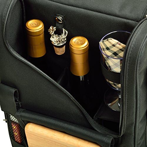 Personalized Picnic at Ascot Deluxe Wine Carrier with Wine Glasses and Accessories for Two
