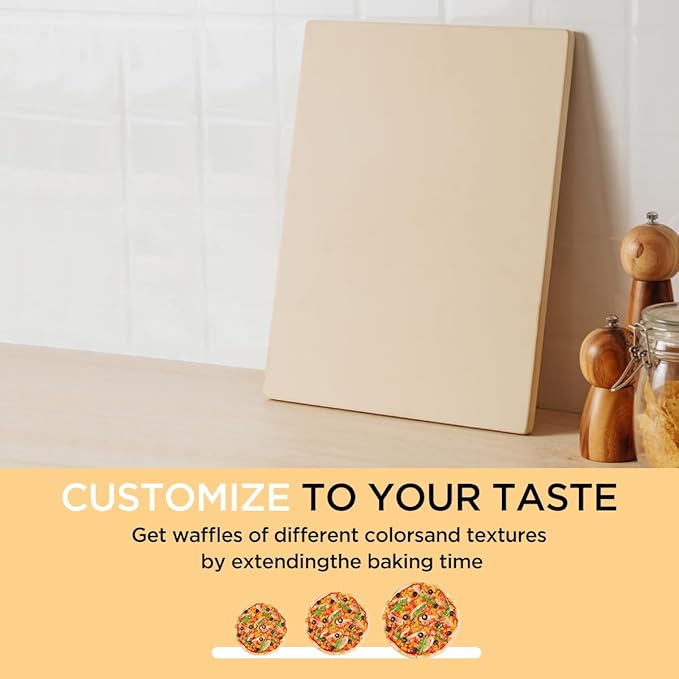 Pizza Stone for Oven and Grill, Heavy Duty Cordierite Baking Pan, Rectangular Baking Stone for Bread, Cookie,16x14 Inch