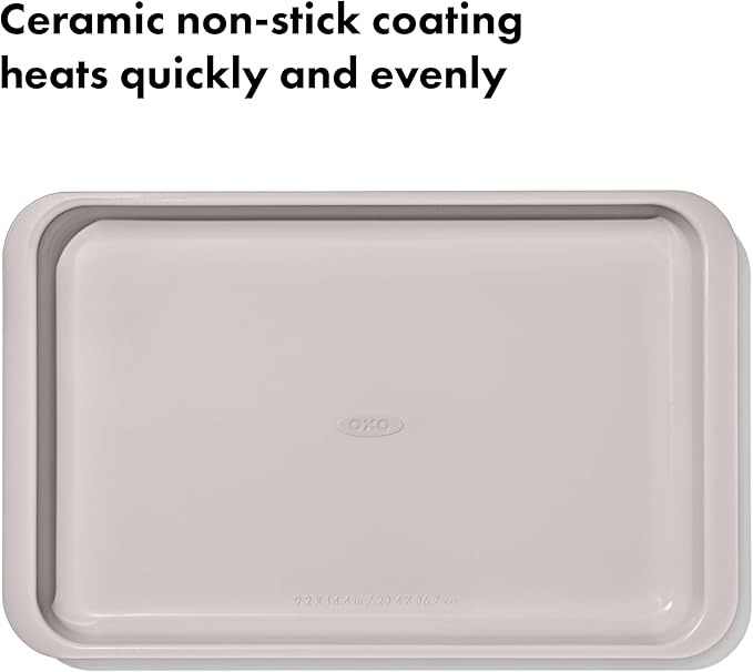 OXO Good Grips Non-Stick Pro Ceramic Coated Metal Bakeware Jelly Roll Pan – Biscuit