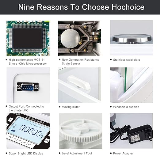 100g/0.1mgLab Scale 0.0001g| Analytical Electronic Balance Lab Precision Weighing Balance Scales Jewelry Scales Calibrated| High Accuracy Electromagnetic Force Sensor