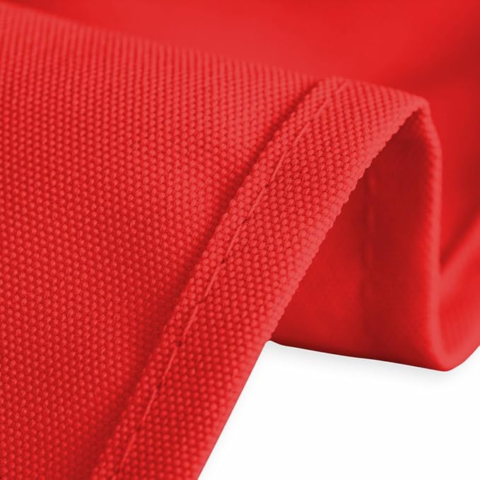 LTC LINENS 10 Pack Red Tablecloths Rectangular 70 x 120 Inch for 6 or 8 ft Rectangle Banquet Tables with Half-Drop - Stain and Wrinkle Resistant Polyester Fabric Cloth Table Covers for Wedding, Party