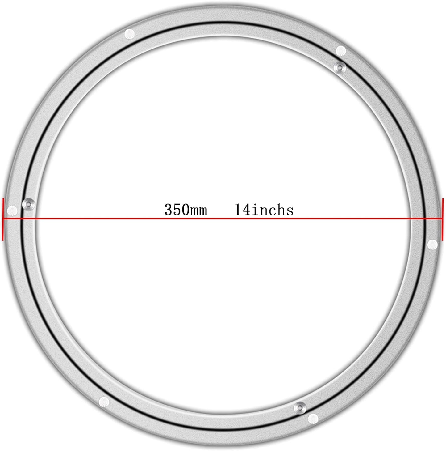 Aluminum Lazy Susan Hardware Metal Rotating Turntable Bearings Swivel Plate Hardware for Dining-Table and Workbench (14 Inchs) …