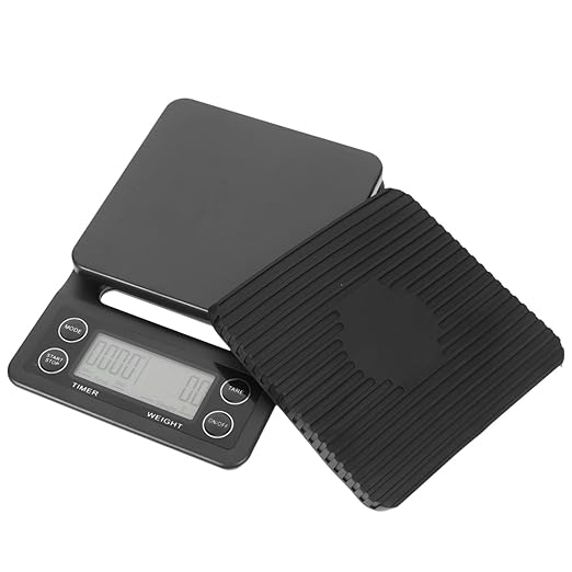Multifunctional Kitchen Electronic Scale Precision Digital Coffee Timer Counter with Backlight LCD for Brewing and Baking
