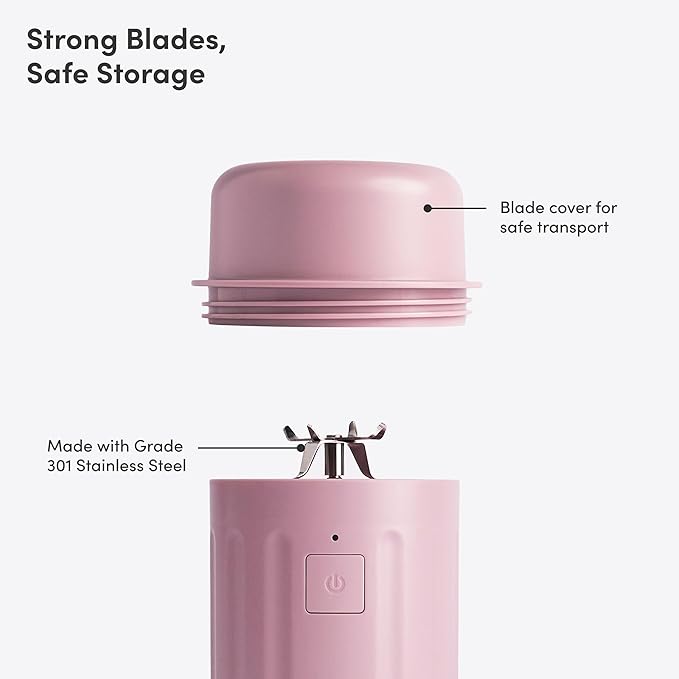 Beast GO Cordless, Premium Portable Blender for Shakes & Smoothies, 22oz Blending Vessel, Blends Ice & Frozen Fruit, Rechargeable USB-C Battery, Drinking Lid and Straw System (Lilac)